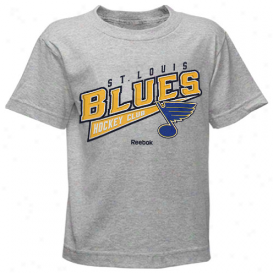 Reebok St. Louis Blhes Youth Hockey Sweep T-shirt - Ash