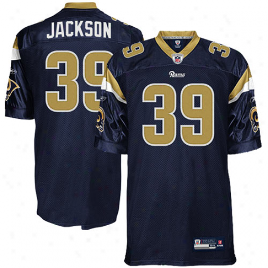 Reebok Steven Jackson St. Louis Rams Authentic Jersey - Navy Blue