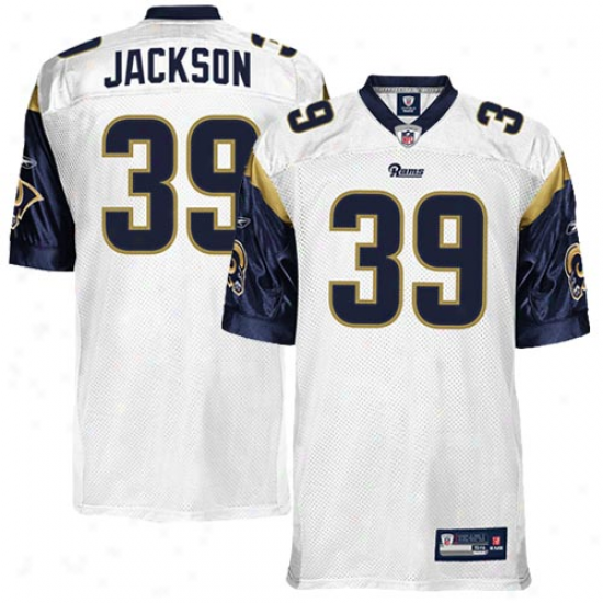 Reebok Steven Jacksob St. Louis Rams Authentic Jersey - White