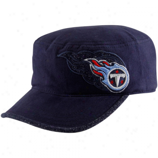 Reebok Tennessee Titans Ladies Navy Blue eScond Season Adjustable Military Hat