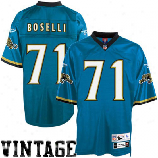 Reebok Tony Boselli Jacksonville Jaguars Premier Tackle Twill Retired Player Jersey - Teal