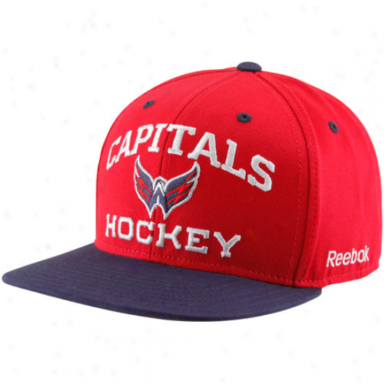 Reebok Washington Capitals Red-navy Blue Authoritative Team Snapback Adjustable Hat