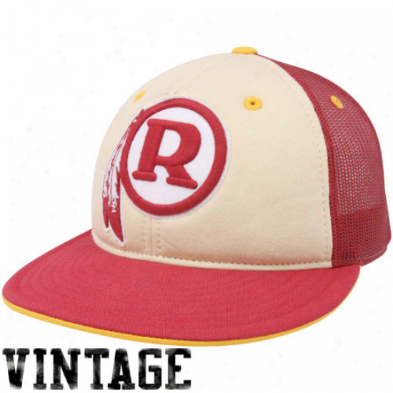 Reebok Washington Redskins Burgundy Time Traveler Throwback Fitted Hat