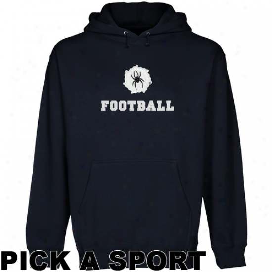 Richmond Spiders Custom Spprt Logo Applique Pullover Hoodie - Navy Blue