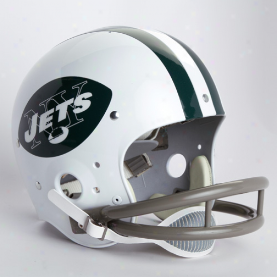 Riddell New York Jets White 1965-1977 Throwback Suspension Full-size Helmet