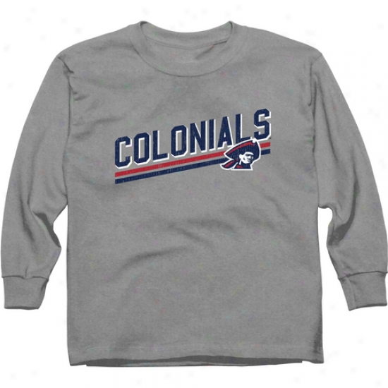 Robert Morris Colonials Youth Rising Bar Long Sleeve T-shirt - Ash