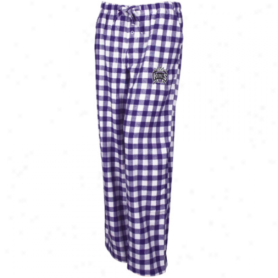 Sacramento Kings Ladies Purple-white Paramount Plaid Pajama Pants