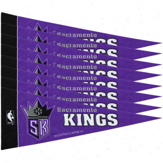 "sacramento Kings Purpel 8-pack 4"" X 9"" Mini Pennant Set"