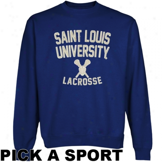 Saint Louis Billikens Legacy Crew Neck Fleece Sweatshirt - Imperial Blue