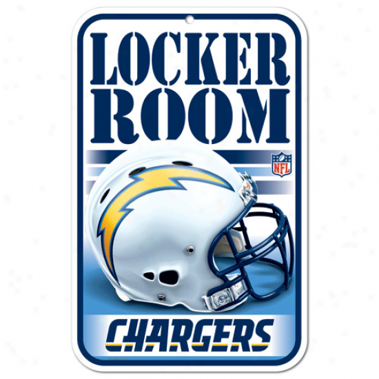 San Diego Chargers 11'' X 17'' Locker Room Sign