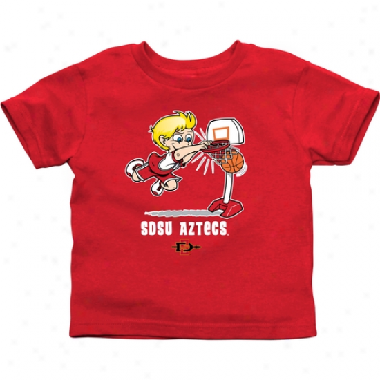 San Diego State Aztecs Toddler Boys Basketbll T-shirt - Red
