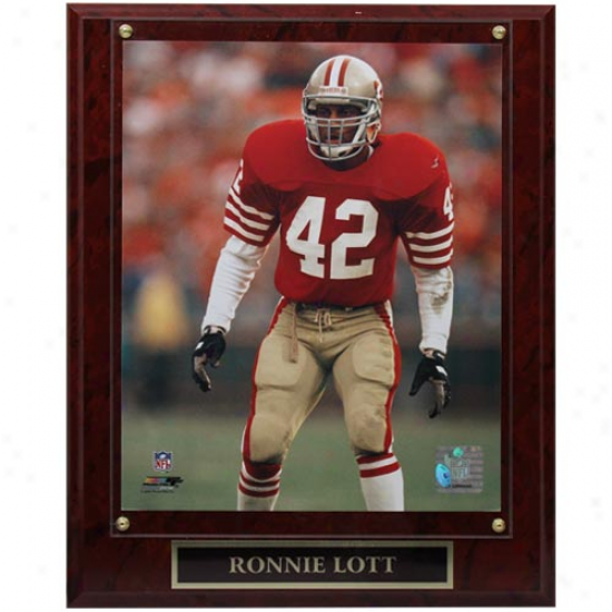 San Francisco 49ers #42 Ronnie Lott 10.5'' X 13'' Player Brooch