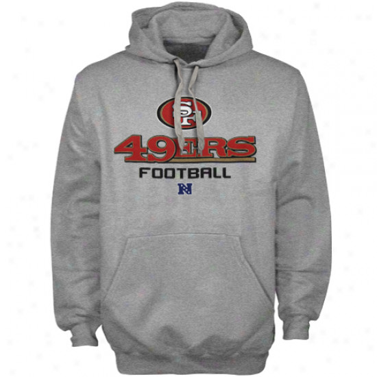 San Francico 49ers Ash Critical Victory V Pullover Hoodie Sweatshirt