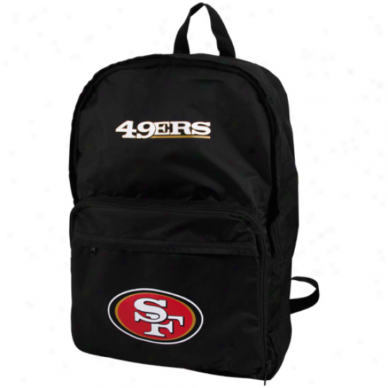 San Francisco 49ers Black Foldaway Backpack