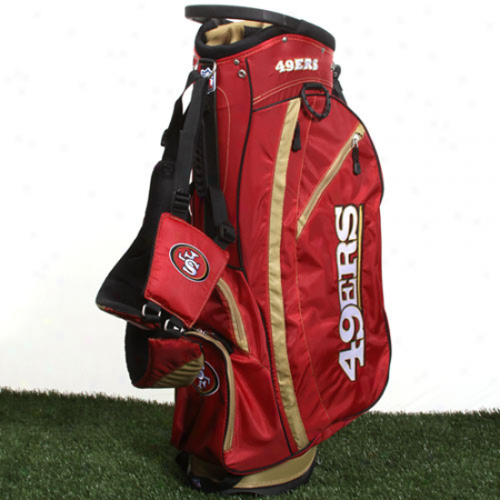 San Francisco 49ers Cardinal-gold Fairway Stand Golf Bag