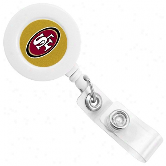 San Francisco 49ers White Badge Reel