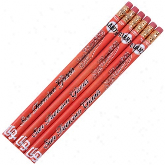 Saan Francisco Giants 6-pack Team Logo Pencil Set