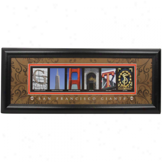 San Francisco Giants 8'' X 20'' Framed Letter Art