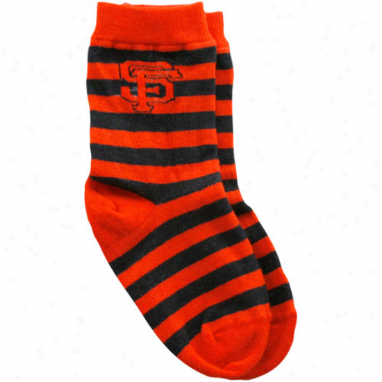 San Francisco Giants Toddler Orange-black Rugby Socks
