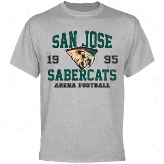 San Jose Sabercats Established T-shirt - Ash