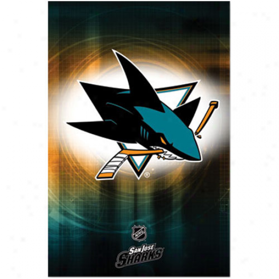 Ssn Jose Sharks 22'' X 34'' Logo Postet