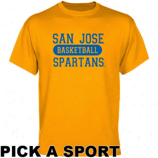 San Jose State Spartans Gold Custom Sport T-shirt -