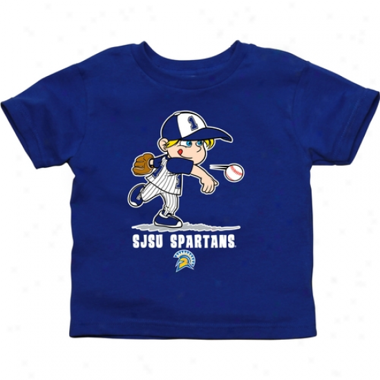 San Jose State Sppartans Toddler Boys Baseball T-shirt - Royal Blue