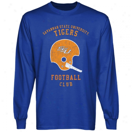 Savannah State Tigers Club Long Sleeve T-shirt - Royal Blue