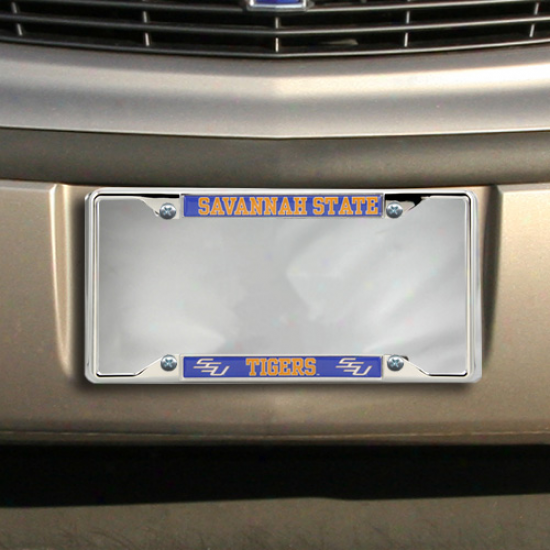 Savannah State Tigers Domed Chrome License Plate Frame