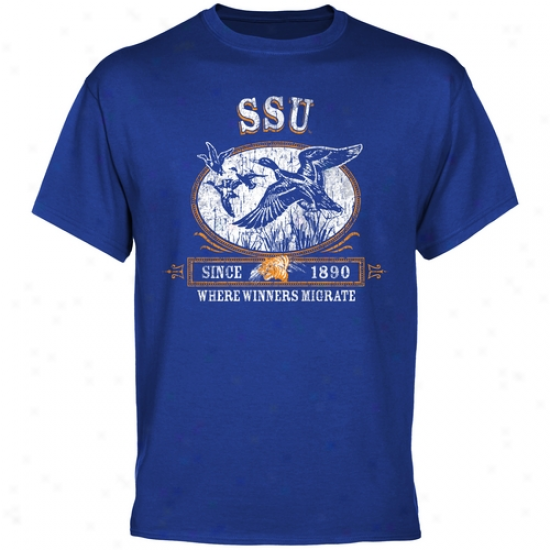 Savannah State Tigers Winners Migrate T-shirt - Royal Blue