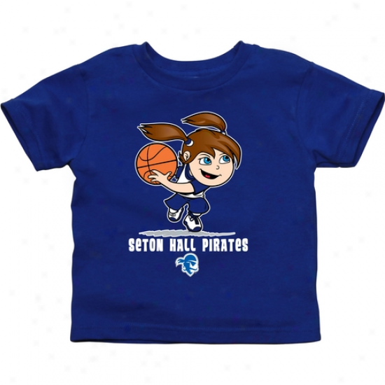 Seton Hall Pirates Toddler Girls Basketball T-shirt - Royl Blue