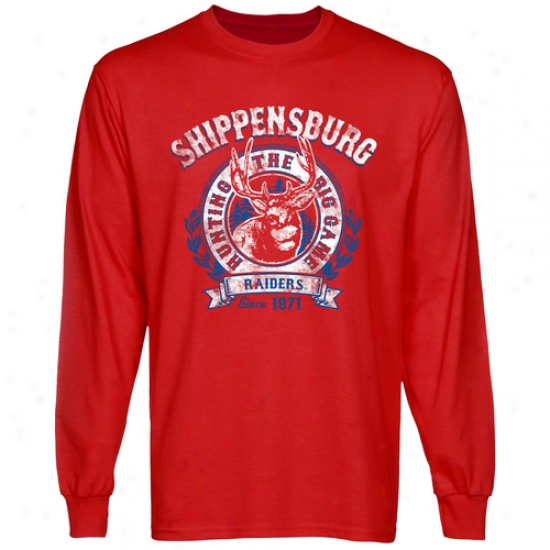 Shippensburg Raiders The Big Game Long Sleeve T-shirt - Red