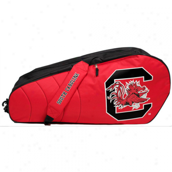 South Carolina Gamecocks Garnet 6-racquet Tennis Bag