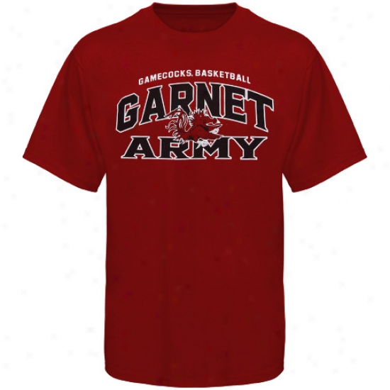South Carolina Gamecocks Garner I Love College Hoops Team Spirit 'garnet Host' T-shirt