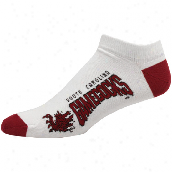 South Carolina Gamecocks Happy Logo & Name Ankle Socks