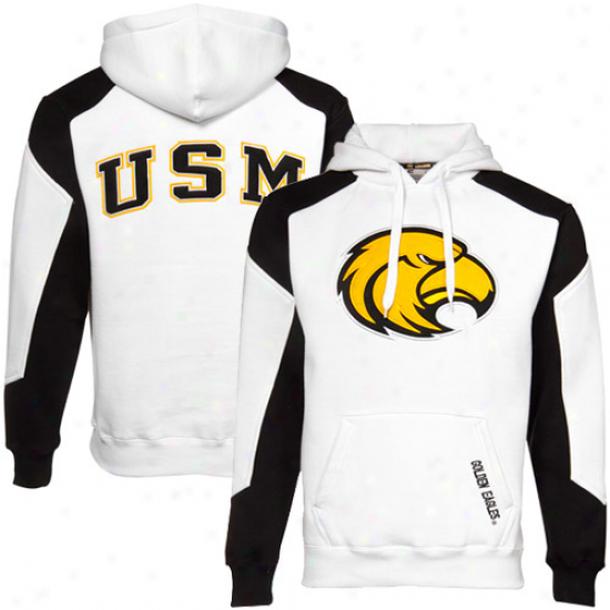 Southern Miss Golden Eagles White-black Cnallenger Hoody Sweatshirt