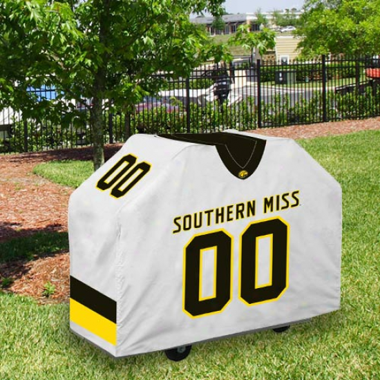 Southern Miss Excellent Eagles White Jersey Bbq Grill Cover