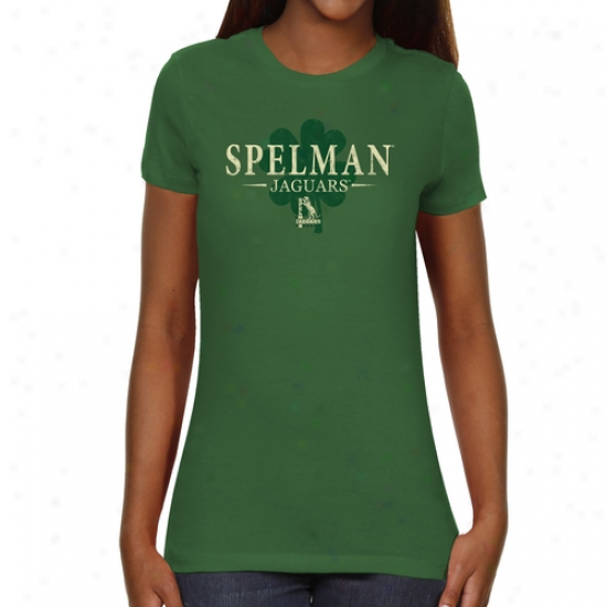 Spelman Coollege Jaguars Ladies St. Paddy's Slim Fit T-shirt - Green