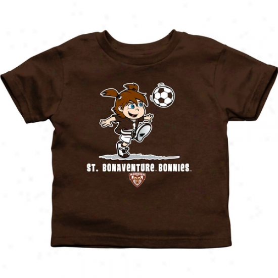 St. Bonaventure Bonnies Infant Girls Soccer T-shirt - Brown