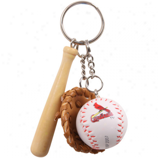 St. Louis Cardinals Baseball Gea Keychain