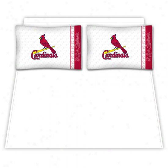 St. Lous Cardinals White Full Sheet Set