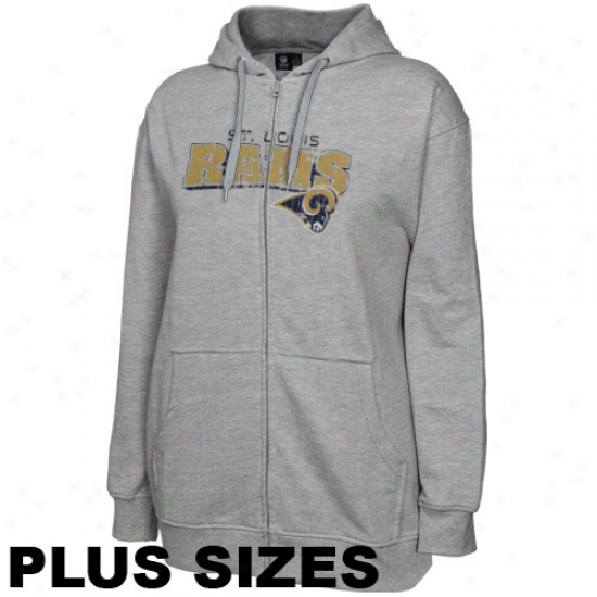 St. Louis Rams Ladies Ash Football Classic Iii More Sizes Full Zip Hoodie Sweatshirt