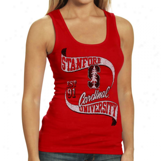 Stanfkrd Cardinal Ladies Cardinal Boy Beate5 Tank Top