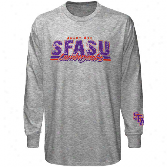 Stephen F. Austin Lumberjacks Crackle Long Sleeve T-shirt - Ash