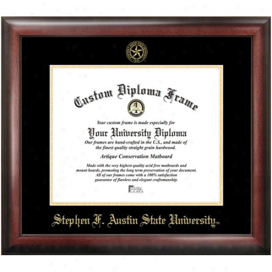 Stephen F. Austin Lumberjacks Satin Mahogany Embossed Seal Diploma Frame