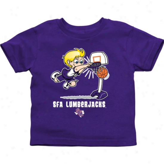 Stephen F Austin Lumberjacks Toddler Boys Basketball T-shirt - Purple