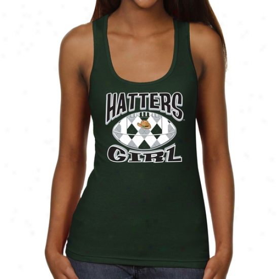 Stetson Hatters Ladies Argyle Girl Junior's Ribbed Tank Top - Green