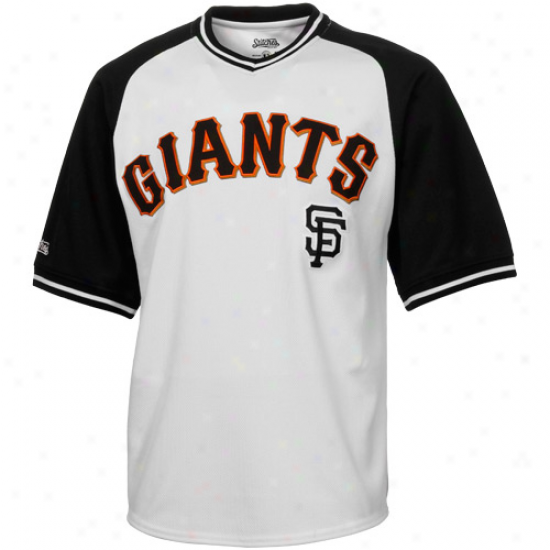 Stitches San Francisco Giants Ensnare Pullover V-neck Jersey - Pure