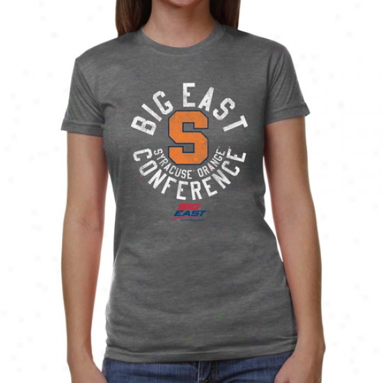 Syracuse Orange Ladies Conference Mark Tri-blend T-shirt - Ash