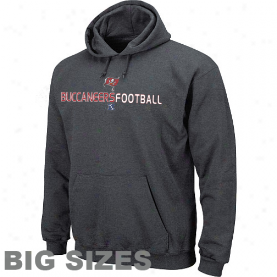 Tampa Bay Buccaneers Charcoal Goaler Big Sizes Pullover Hoodie Sweatshirt